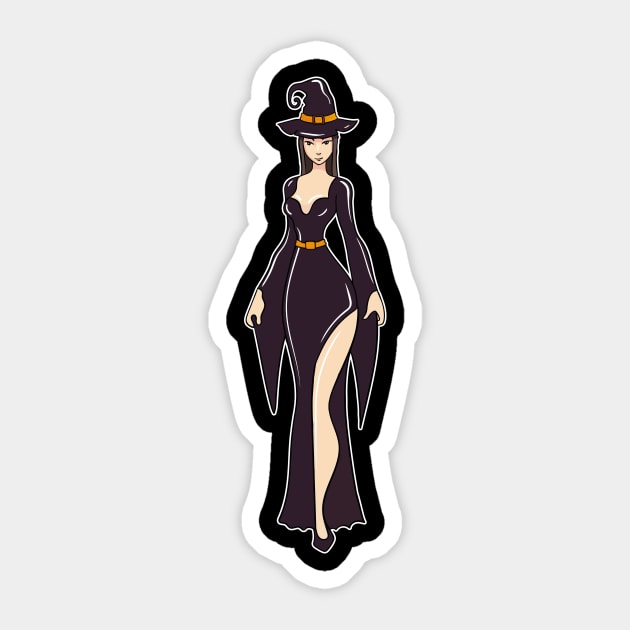 Sexy Witch Sticker by LetsBeginDesigns